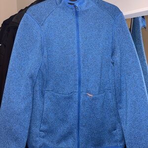 Womens Figs On-Shift Sweater Knit Jacket (Capri Blue) - hard to find! 💙